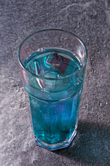 glass of water with ice