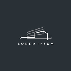 architect, architecture, home building logo. modern icon, template design
