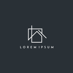 architect, architecture, home building logo. modern icon, template design