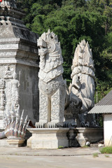 Fototapeta premium Entrance arch in Wat Phra Buddhabart Si Roy, Mae Rim District, Chiangmai province, Northern Thailand.