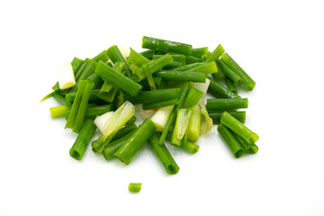 Fresh Fragrant salad on white background