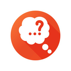 Question mark icon. Help symbol. FAQ sign on background. Minimal. Quiz symbol.