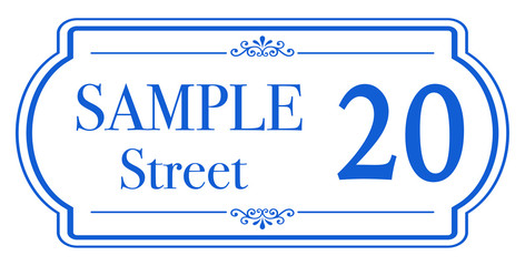 House numbers boards sign isolated, Vintage styled house nam eplate. frame border design.