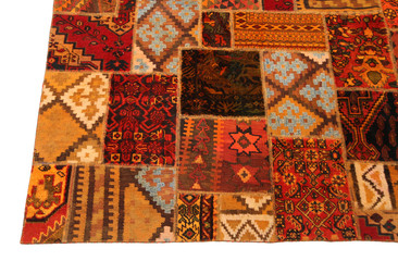 Old and modern Persian Colourful Arabesque and handmade carpet, rug gelim, patchwork, and Gabbeh...