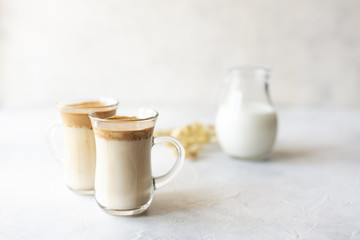 Iced Dalgona Coffee, a trendy fluffy creamy whipped coffee
