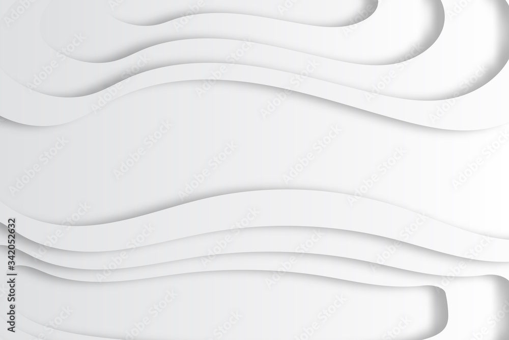 Poster abstract white and grey background with wavy pattern.