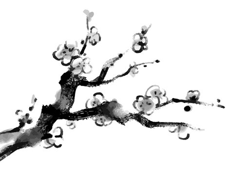 水墨画 掛軸 梅の木 春の景色 梅の木 Images – Browse 13,788 Stock Photos, Vectors, and Video