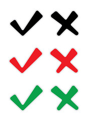 Multicolored symbols and icons. Icons for assessment, vector, illustration