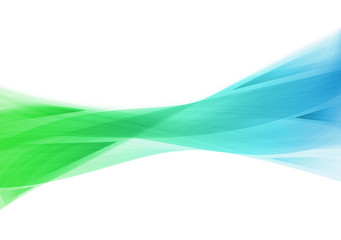 Obraz premium Abstraction of blue-green-coloured silhouettes