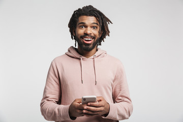 Portrait of a young african man wearing hoodie