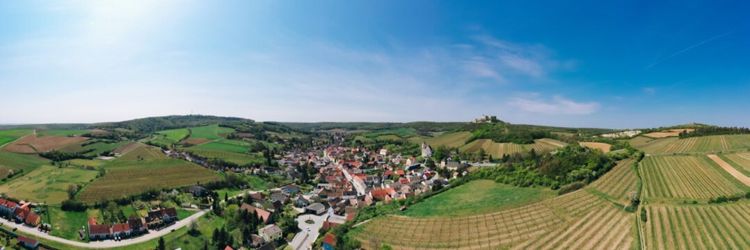 Falkenstein in Weinviertel, Lower Austria during summer.
