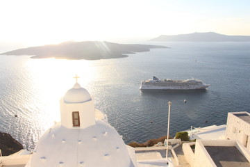 Fototapeta na wymiar santorini island greece