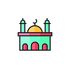 mosque icon vector illustration filled outline design