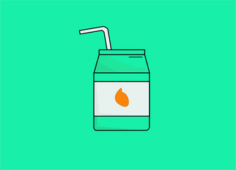vector illustration of milk drink