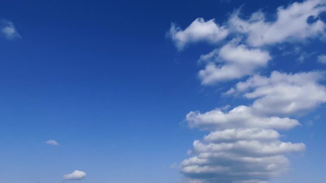 流れて重なる積雲 タイムラプス