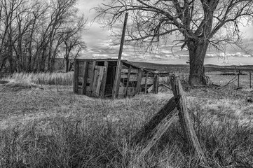 Old shed and ruins in Corinth Montana