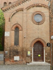Ferrara, Italy, Church of San Gregorio Magno, Facade Detail