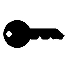 Key English classic type for door lock Concept private icon black color vector illustration flat style image
