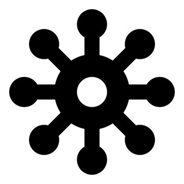 Virus Corona infaction Coronavirus COVID-19 Infection Virology icon black color vector illustration flat style image