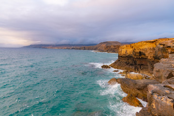 ocean sunset on the cliff