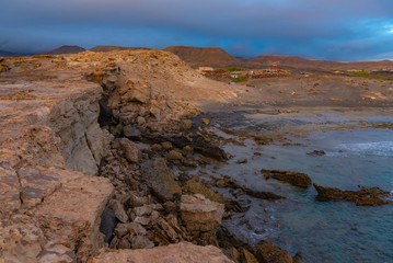 ocean sunset on the cliff