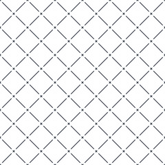 Cross lined seamless minimalistic pattern, vector minimal crossed lines background, stripy tile minimal wallpaper or textile print.