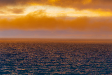 ocean sunset on the cliff