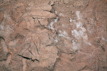 top view of sand in a truck