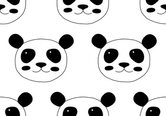 Fototapeta premium Seamless pattern with panda.