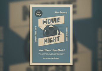 Movie Night Flyer Layout - Powered by Adobe