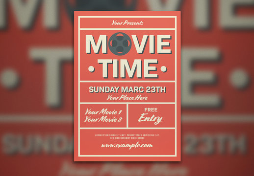 Movie Time Flyer Layout