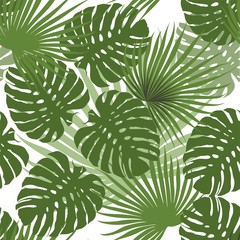 Stylish floral tropical seamless pattern