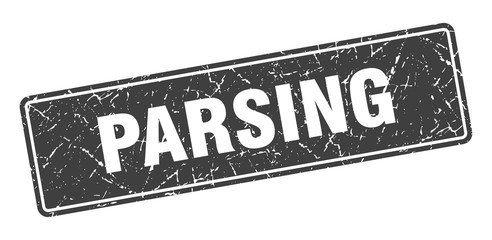 parsing stamp. parsing vintage black label. Sign