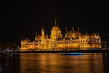 Fototapeta premium night panorama of the city of Budapest in Hungary