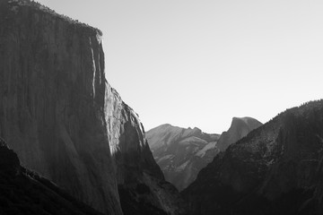 Yosemite Valley in Black and White