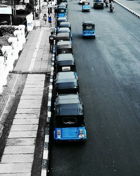 Cars Parked On Street