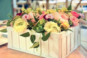 Elements of the interior. Close-up. Background without sharpness.
The decor of the interior. Flowers in the interior