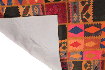 Old and modern Persian Colourful Arabesque and handmade carpet, rug gelim, patchwork, and Gabbeh...