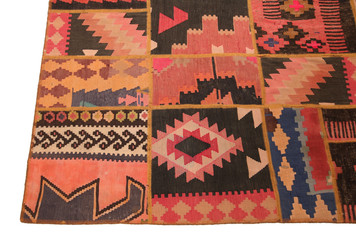 Old and modern Persian Colourful Arabesque and handmade carpet, rug gelim, patchwork, and Gabbeh...