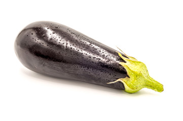 Fresh eggplant isolated on white