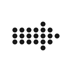 Arrow sign icon from many circles vector illustration isolated on white background