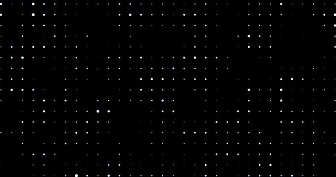 abstract circle shape array blue with movement and metallic reflex effect on black
