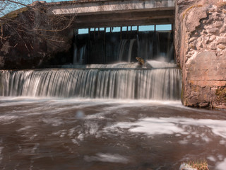 view of running water from the mill dam