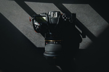 photo camera in a shadow 