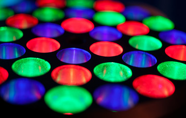 Bright colored close up background with shallow depth of field