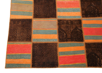 Old and modern Persian Colourful Arabesque and handmade carpet, rug gelim, and Gabbeh with the...