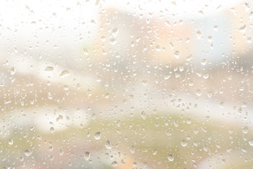 Water droplet on glass surface