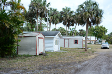FORT MYERS BEACH, FLORIDA, USA - APRIL 7, 2018: A territory of Saint Nicholas Monastery