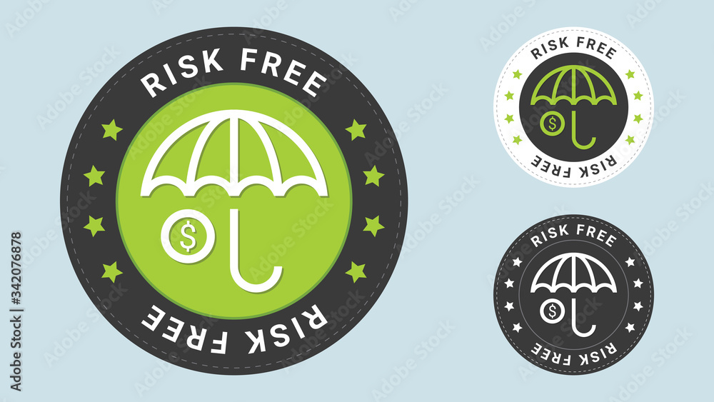 Poster risk free stamp vector illustration. vector certificate icon. vector combination for certificate in 