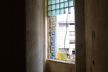 Fototapeta na wymiar rooms in an abandoned building